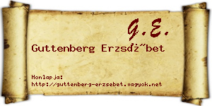 Guttenberg Erzsébet névjegykártya