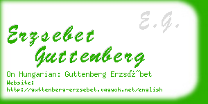 erzsebet guttenberg business card